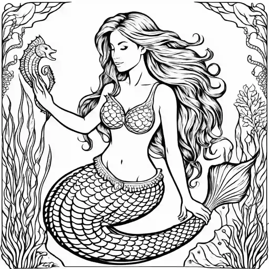 Mermaids_Mermaid with a Seahorse_3905.webp